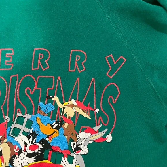 Vintage Looney Tunes Christmas Crewneck Sweatshirt XL - Picture 4 of 8